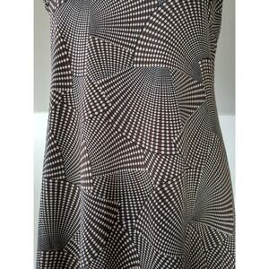 BCBGMaxAzria VTG Y2K Geometric Print Halter Dress Touch of Boho Size Large